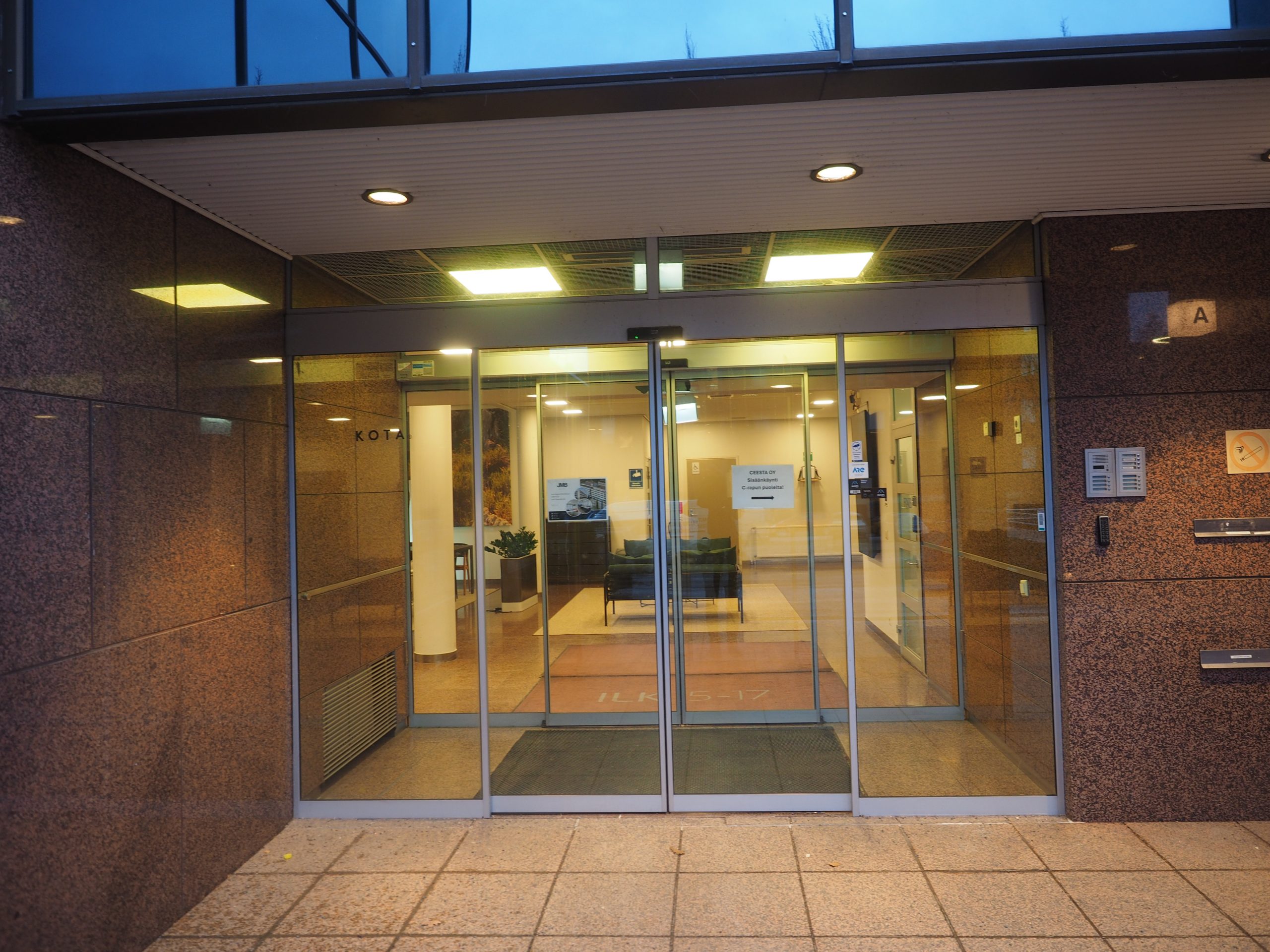Office building entrance with professional lock solutions South London