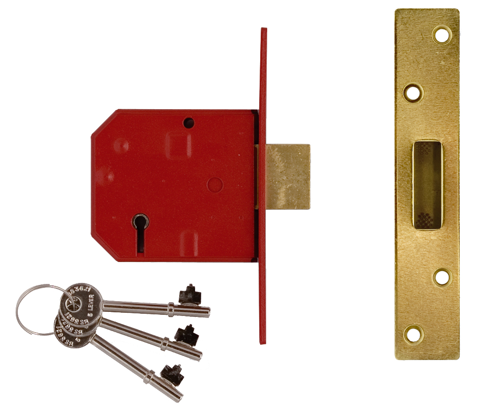 Union 2134E BS3621 5-lever mortice deadlock — Kitemark stamped faceplate