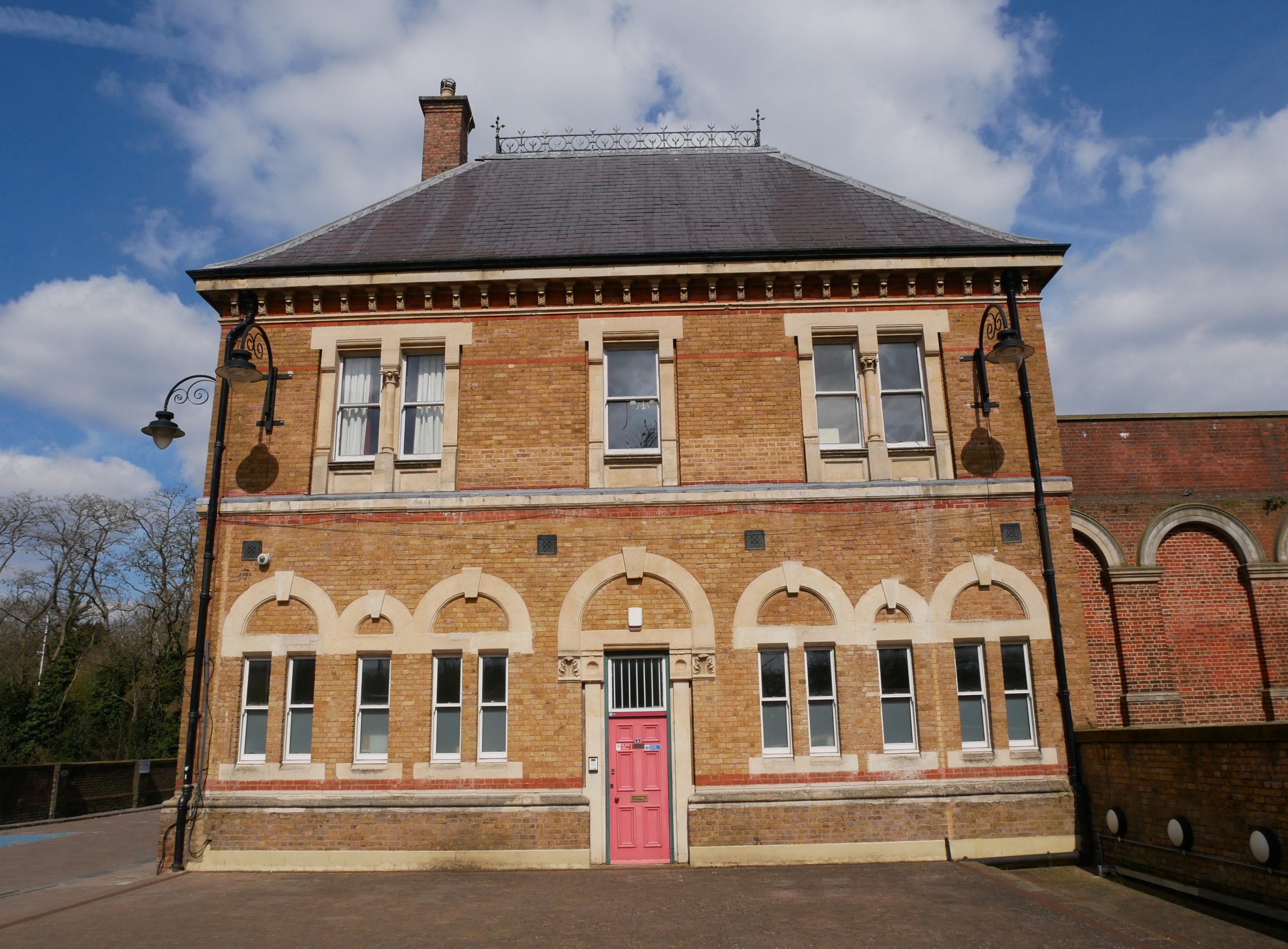 The Grade II listed Crystal Palace railway station southwest face in Crystal Palace SE19