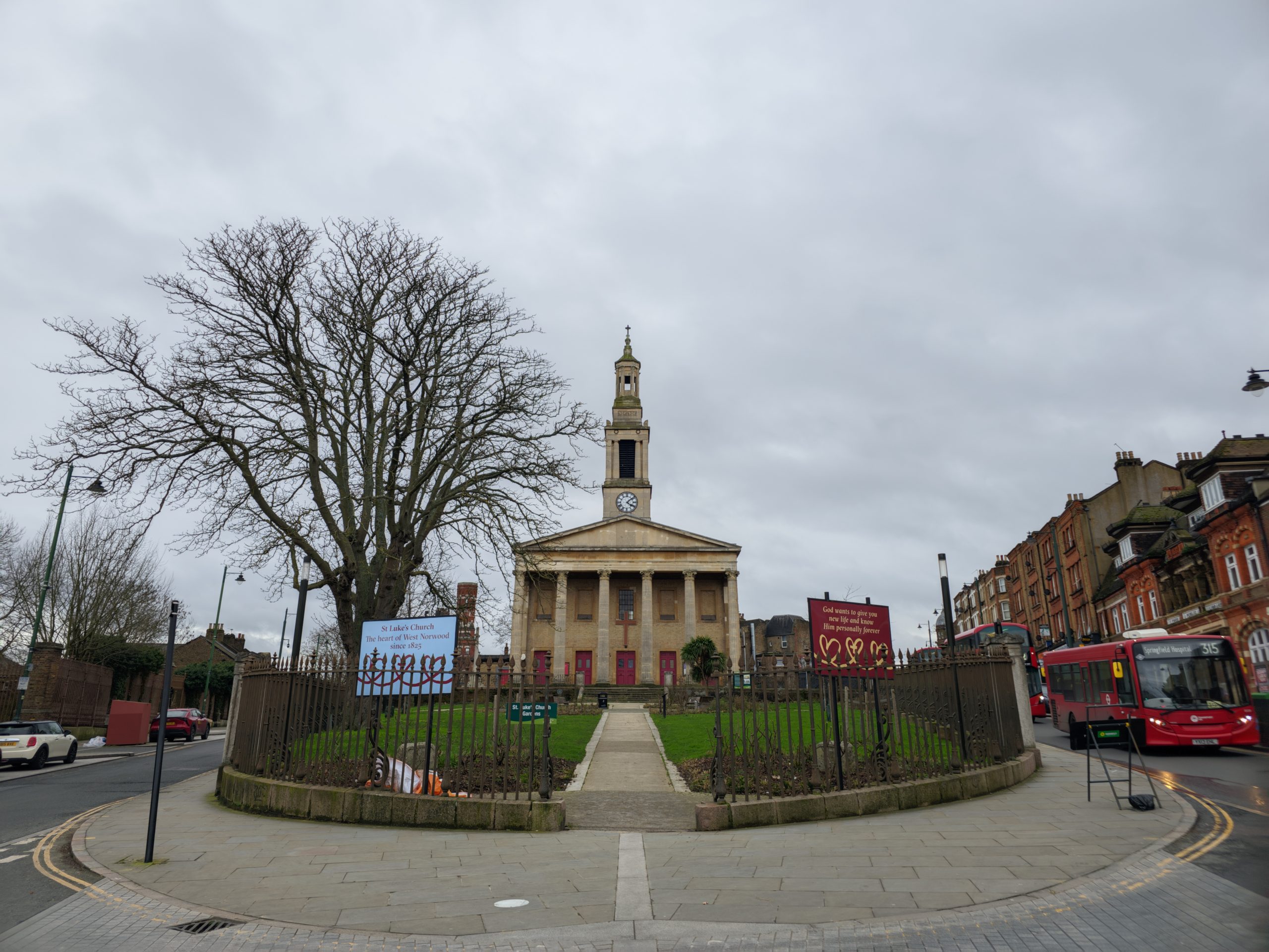 St Luke's Church at the centre of West Norwood SE27