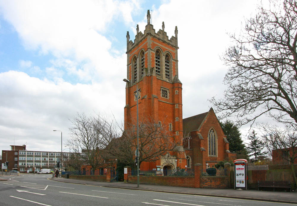 St Mark's Church, Westmoreland Road, Bromley BR1, red-brick church and tower