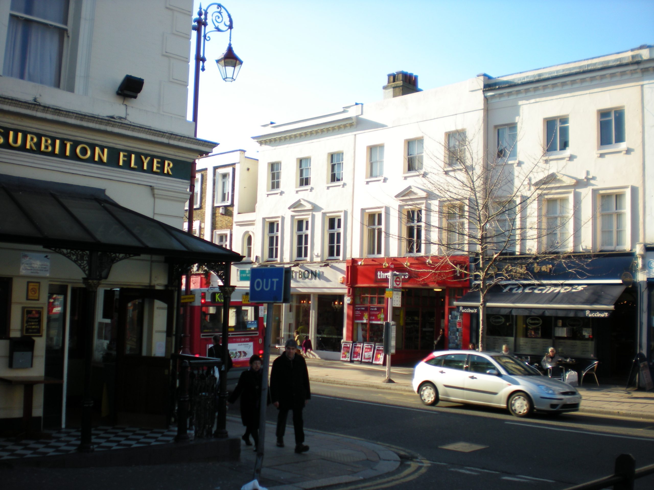 Victorian red-brick high street parade with period shopfronts in Surbiton KT6 - Locksmith South London