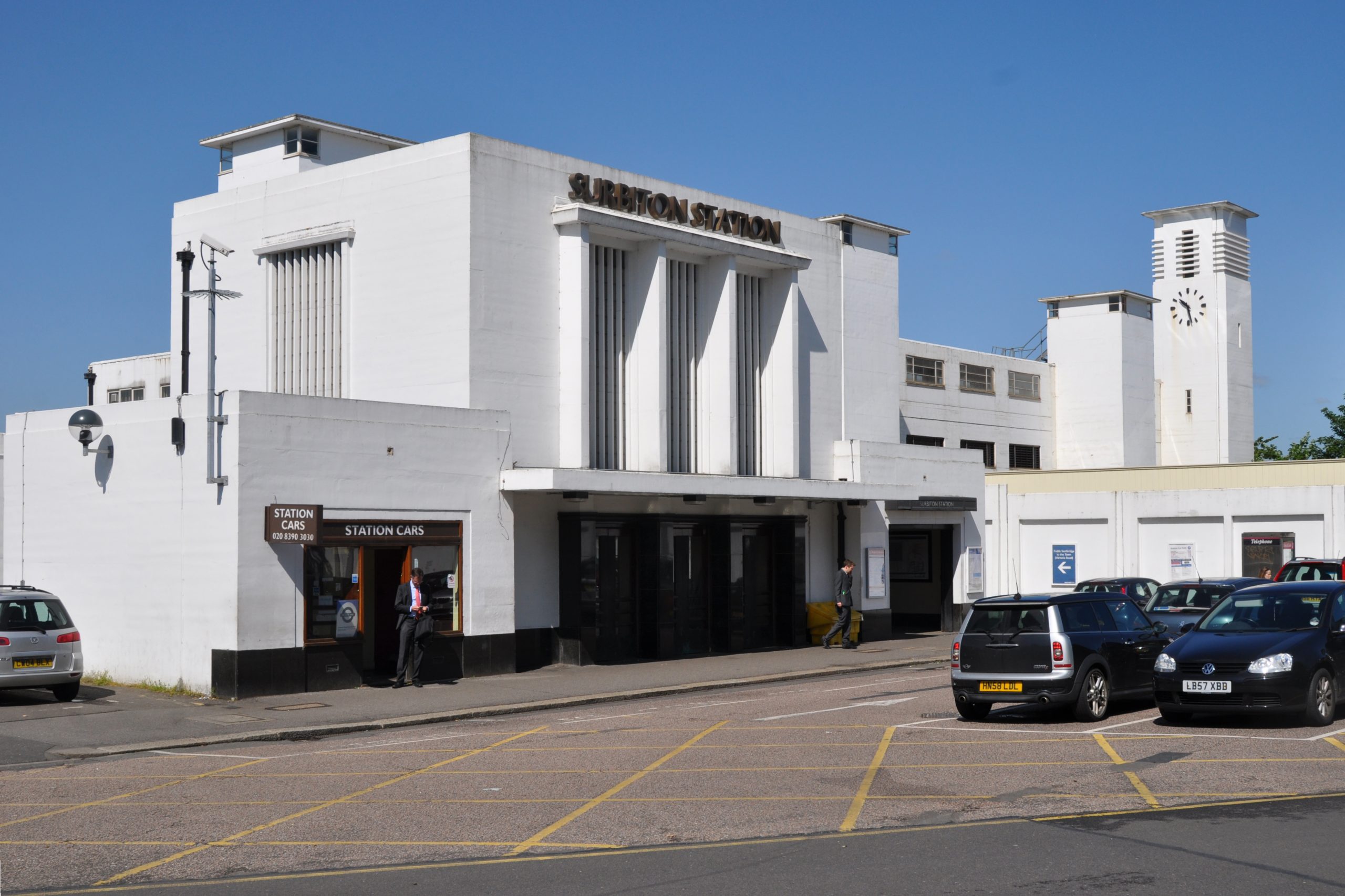 Surbiton railway station Art Deco frontage on Victoria Road Surbiton KT6 - Locksmith South London
