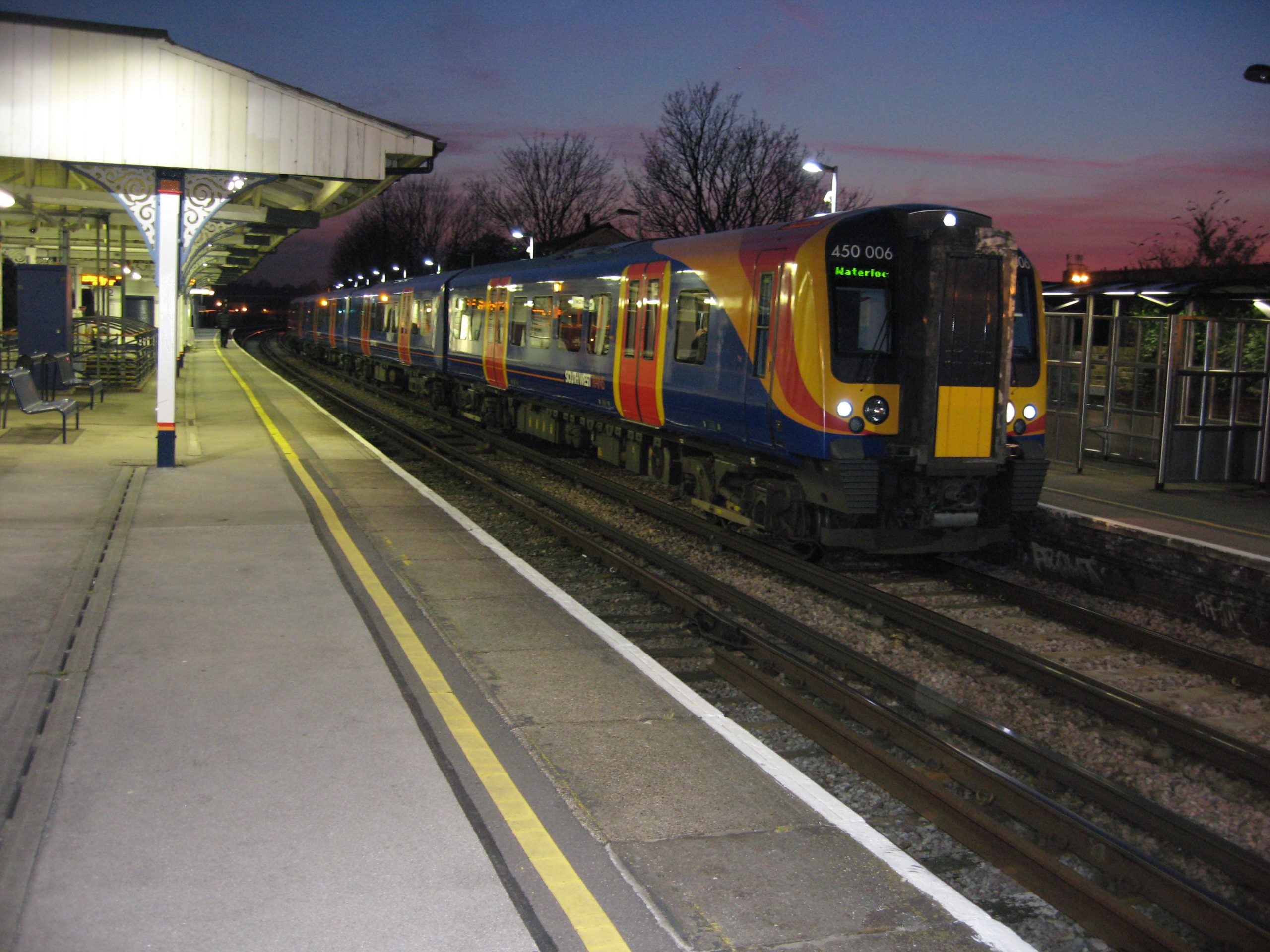 Wandsworth Town railway station platform, SW18