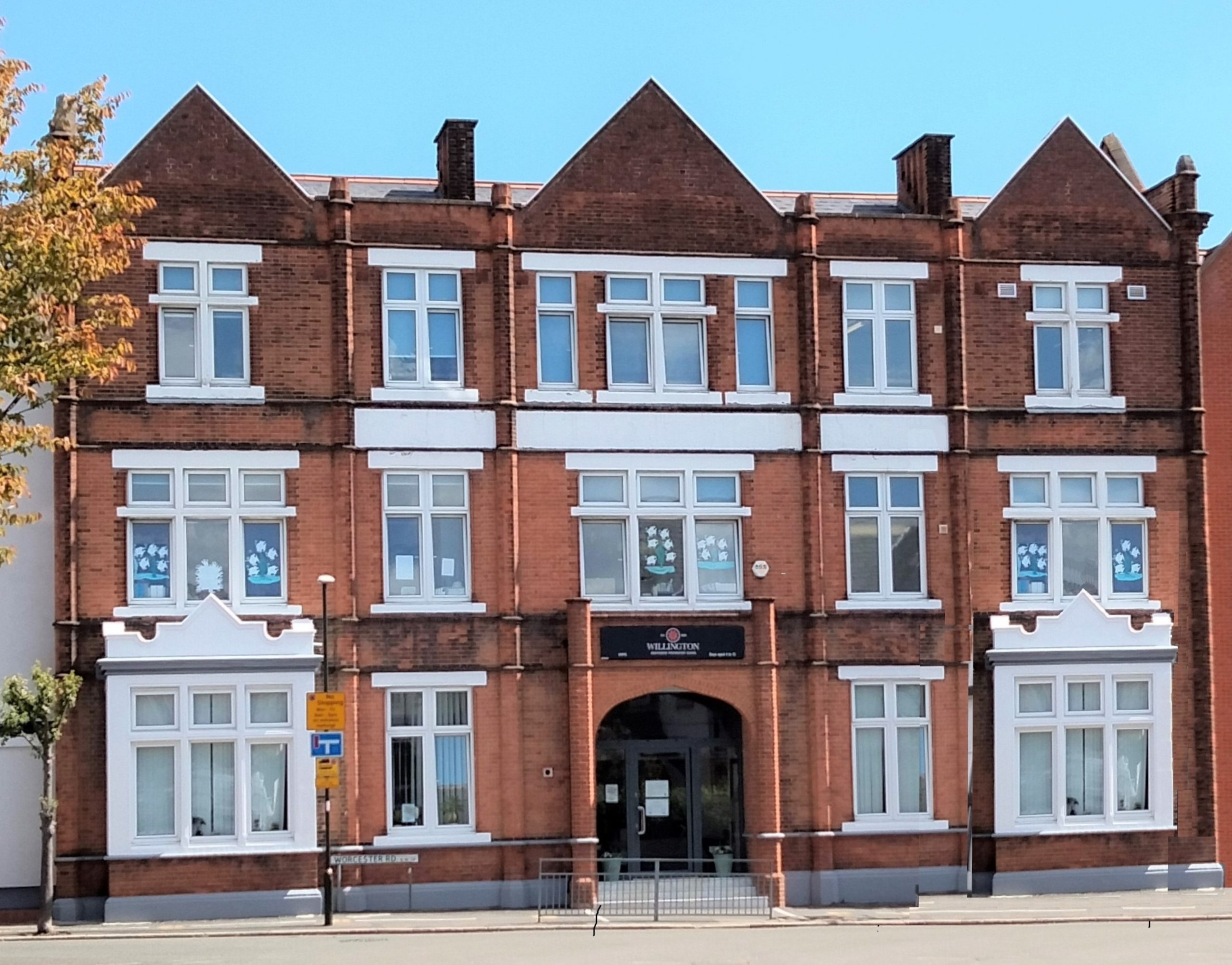 The red-brick Victorian Willington School building on Worcester Road, Wimbledon SW19