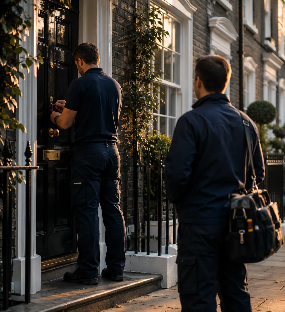 Contractor access management — meeting and opening up for maintenance visits in South London